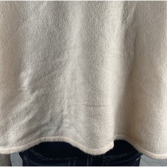 NWT Bongo Cropped Sweater Peachy Pink Faux Pearl Cowl Neck - Picture 11 of 12